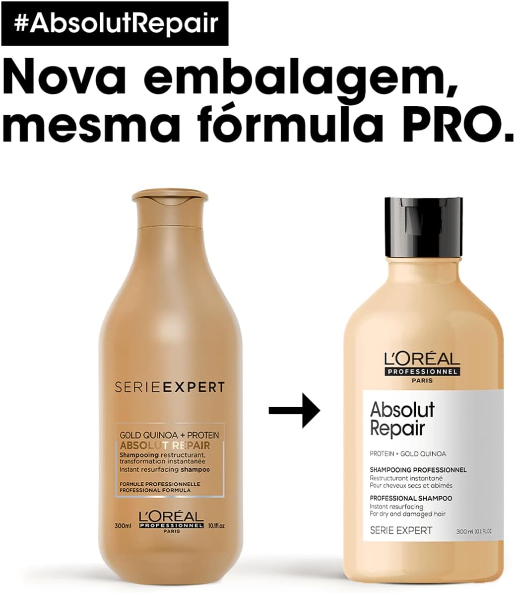 Shampoo Absolut Repair Gold Quinoa da L'Oréal Professionnel | 300ml