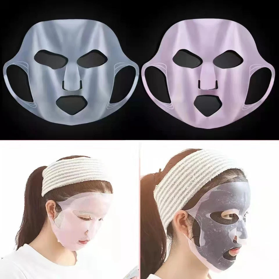 Máscara de Silicone Facial Reutilizável Skincare | 2un