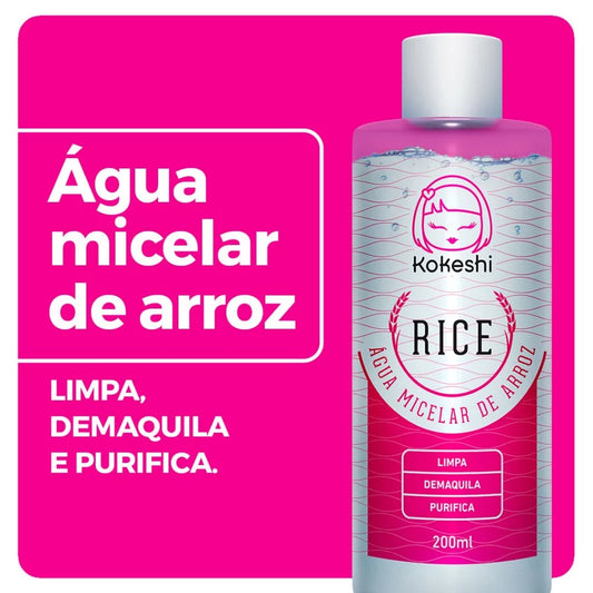 Rice Agua Micelar e Demaquilante Kokeshi Cosméticos | 200ml
