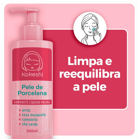 Sabonete Líquido Facial Pele de Porcelana Kokeshi | 200ml