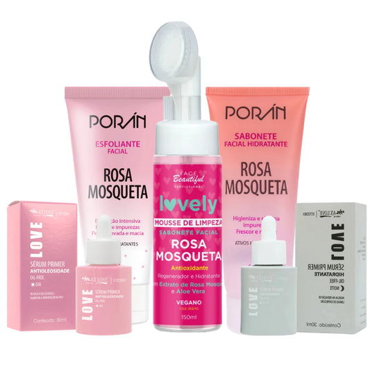 Kit Skincare Rosa Mosqueta Cuidados Diários Noite e Dia