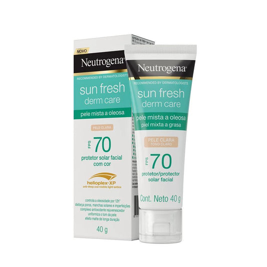 Protetor Solar Neutrogena Sun Fresh Pele Clara Mista a Oleosa FPS70 | 40g