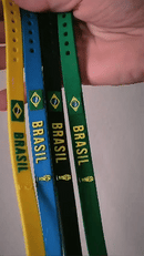 Kit Pulseiras Brasil Copa do Mundo Unissex Ajustável
