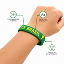 Kit Pulseiras Brasil Copa do Mundo Unissex Ajustável