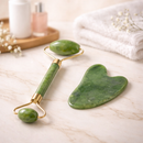 Massageador Facial Roller Pedra Gua Sha Jade Anti Rugas
