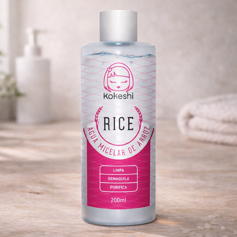 Rice Agua Micelar e Demaquilante Kokeshi Cosméticos | 200ml