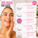 Escova Facial Elétrica 5 em 1 — Pele Limpa, Macia e Luminosa em Casa