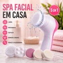 Escova Facial Elétrica 5 em 1 — Pele Limpa, Macia e Luminosa em Casa
