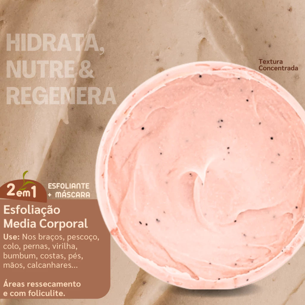 Esfoliante Corporal Clareador e Hidratante com Argila Vegano | 150g