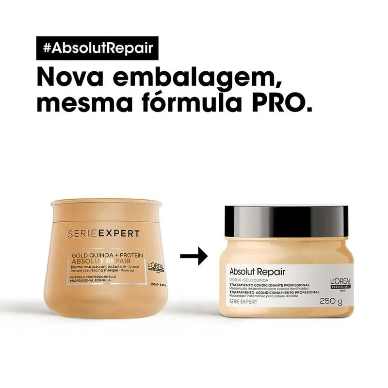 Máscara de Reparação L'Oréal Professionnel Serie Expert Absolut Repair Gold Quinoa | 250g