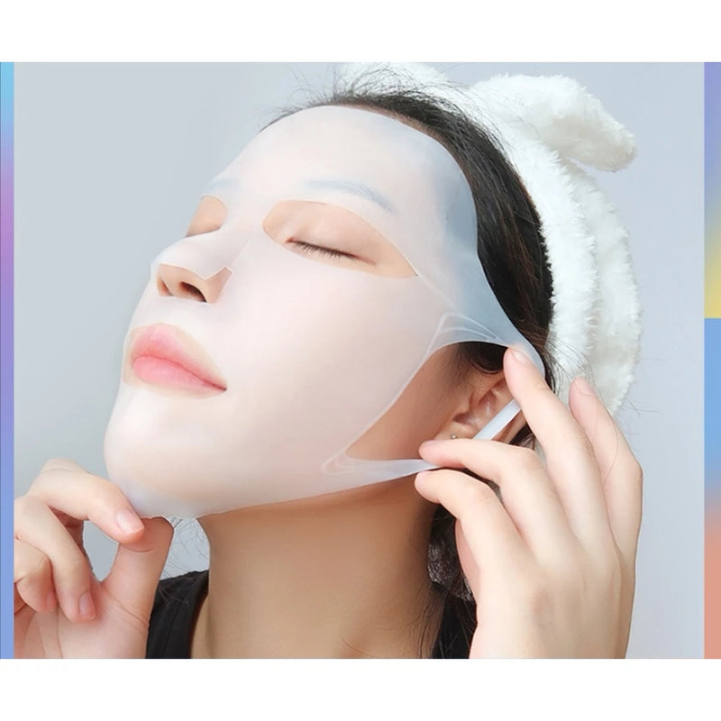 Máscara de Silicone Facial Reutilizável Skincare | 2un
