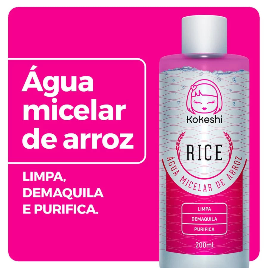 Rice Agua Micelar e Demaquilante Kokeshi Cosméticos | 200ml