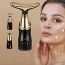 Massageador Facial 3 em 1 – Microcorrente, Vibração Sônica e Luz LED Antirrugas