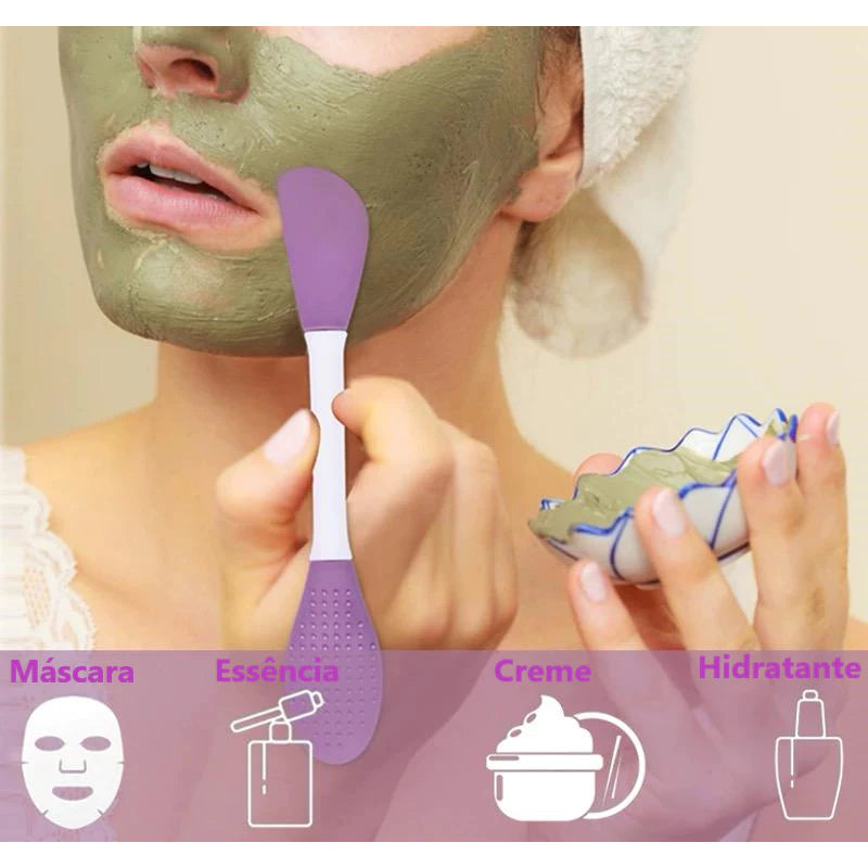 Kit Pincel de Silicone para Máscara Facial e Esfoliação