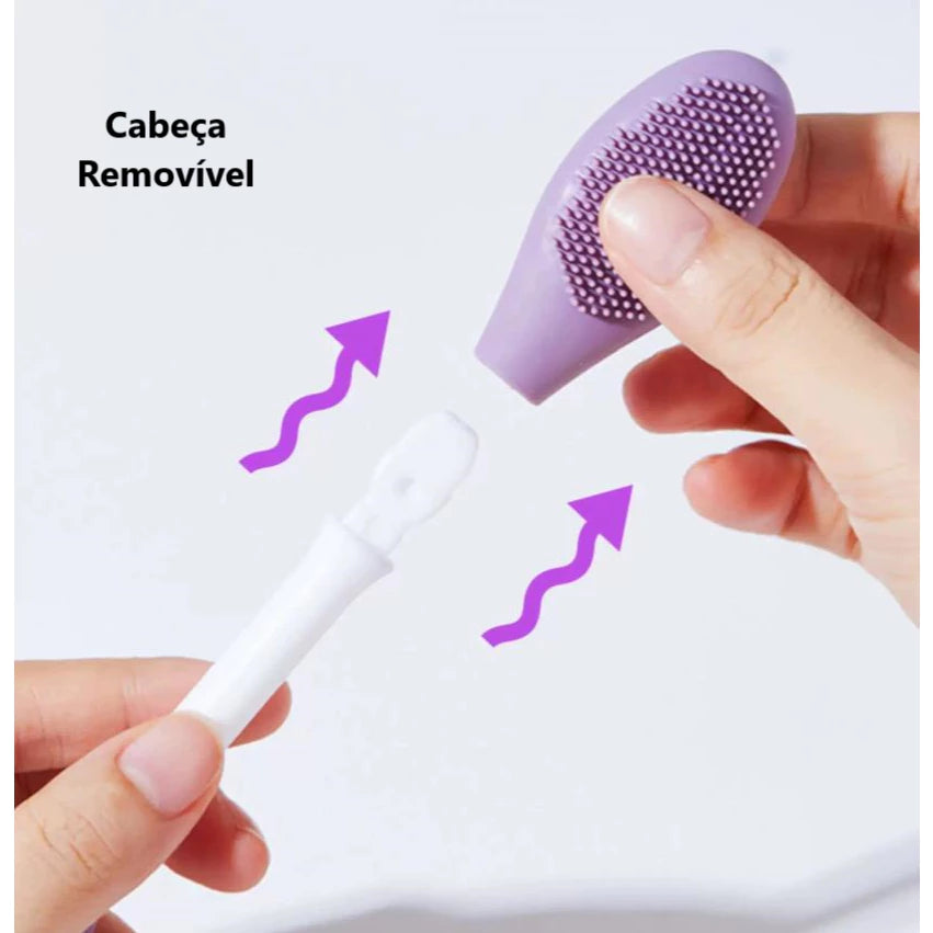 Kit Pincel de Silicone para Máscara Facial e Esfoliação