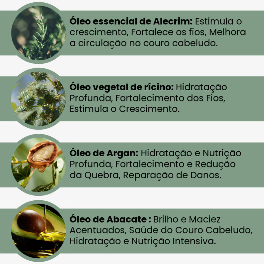 Sérum Natural para Sobrancelhas Óleo Blend de Crescimento e Fortalecimento | 5ml