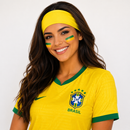 Faixa de Cabelo Brasil Copa 2026 Beleza e Torcida Xica Glow