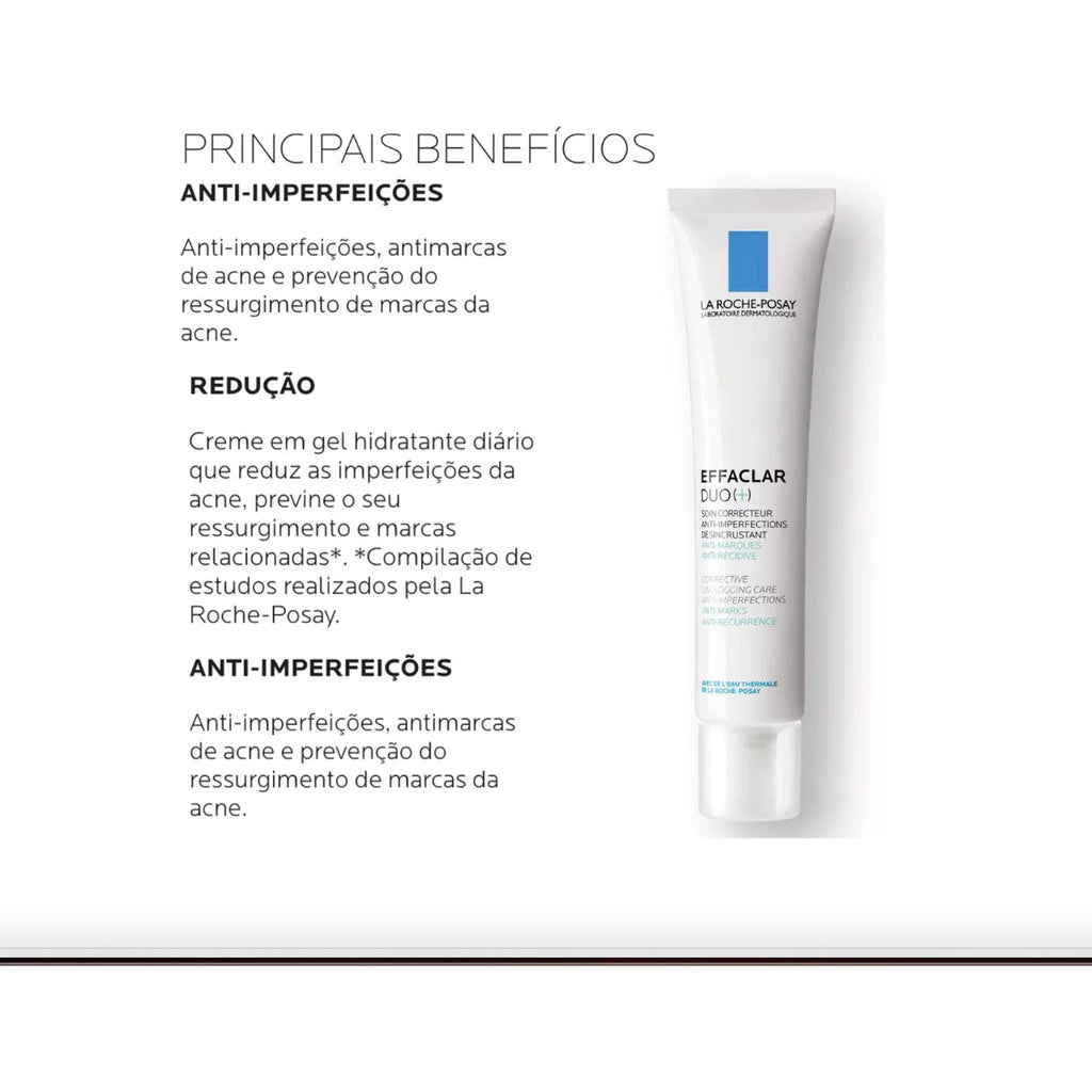 Gel Creme Antiacne La Roche-Posay Effaclar Duo | 40ml